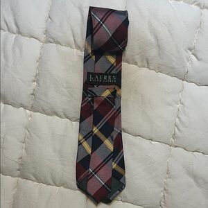 Lauren Ralph Lauren Men's Tie - Burgundy, Gold, Navy